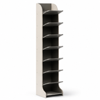 Étagère à Chaussures Verticale 7 Niveaux – Beige et Anthracite