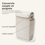 Panier à Linge Étroit avec Poche Latérale – Beige