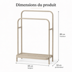 Porte-Serviettes Autoportant à Double Arche – Beige