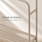 Porte-Serviettes Autoportant à Double Arche – Beige