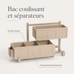 Organisateur Sous Évier Modulable à Plateaux Décalés – Beige