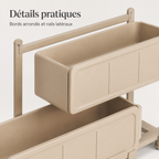 Organisateur Sous Évier Modulable à Plateaux Décalés – Beige